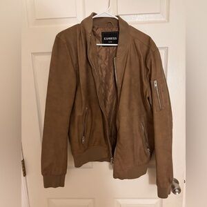 Express Light Brown Quilted Jacket